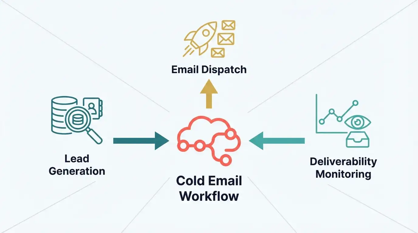 High-Volume Cold Email Infrastructure with n8n