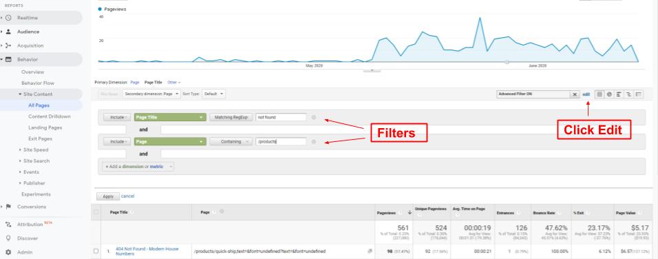Apply Fillter To Secondary Dimension Reports in Google Analytics